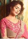 Sophisticated Embroidered Work Rose Pink Faux Georgette Trendy Classic Saree - 2