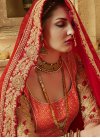 Aristocratic Sequins Work Red Color Wedding Saree - 1