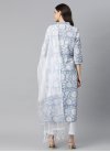 Cotton Grey and White Digital Print Work Readymade Designer Salwar Suit - 2