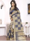 Distinctively Beige and Grey Trendy Saree For Ceremonial - 2