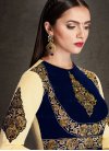 Lustre Beads Work Cream Floor Length Designer Salwar Suit - 1