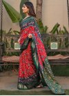 Bottle Green and Red Designer Contemporary Saree For Ceremonial - 1