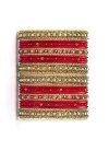 Opulent Alloy Gold Rodium Polish Stone Work Gold and Red Bangles - 1