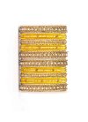 Blissful Gold Rodium Polish Gold and Yellow Bangles For Ceremonial - 1