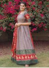 Print Work Readymade Classic Gown - 3