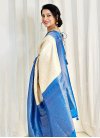 Lichi Silk Blue and Cream Trendy Classic Saree - 1