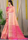 Woven Work Art Silk Pink and Rose Pink Designer Contemporary Style Saree - 1