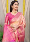 Woven Work Art Silk Pink and Rose Pink Designer Contemporary Style Saree - 2