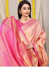 Woven Work Art Silk Pink and Rose Pink Designer Contemporary Style Saree - 3