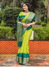 Silk Blend Bottle Green and Mint Green Trendy Classic Saree For Ceremonial - 3