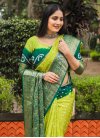 Silk Blend Bottle Green and Mint Green Trendy Classic Saree For Ceremonial - 2