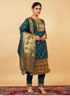 Paithani Silk Woven Work Readymade Salwar Suit - 1