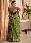 Woven Work Green and Rose Pink Trendy Classic Saree - 2