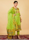 Woven Work Readymade Designer Salwar Suit - 2