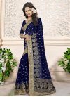 Delightful Embroidered Work Contemporary Style Saree - 1