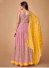 Georgette Sequins Work Readymade Floor Length Gown - 2