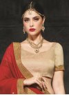 Beige and Red A Line Lehenga Choli For Ceremonial - 1
