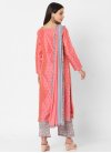 Salmon and Silver Color Readymade Designer Salwar Suit For Party - 1