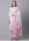 Off White and Pink Readymade Designer Salwar Suit For Ceremonial - 1