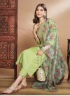 Silk Blend Sequins Work Readymade Designer Suit - 2