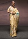 Silk Blend Digital Print Work Traditional Designer Saree - 1