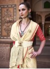 Satin Silk Designer Contemporary Saree For Ceremonial - 1
