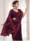 Georgette Embroidered Work Trendy Classic Saree - 1