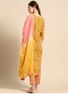 Salmon and Yellow Readymade Designer Salwar Suit - 1