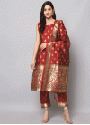 Jacquard Silk Readymade Designer Salwar Suit For Festival - 2