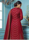 Embroidered Work Faux Georgette Long Length Anarkali Salwar Suit - 2