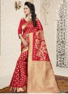 Thread Work Banarasi Silk Classic Saree For Ceremonial - 1