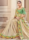 Beige and Turquoise Classic Saree - 1