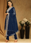 Faux Georgette Embroidered Work Trendy Churidar Salwar Suit - 2