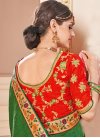 Green and Red Trendy Saree - 2
