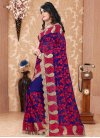 Pure Georgette Embroidered Work Traditional Saree - 1