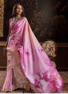 Handloom Silk Peach and Pink Designer Contemporary Style Saree - 4