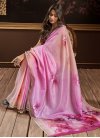 Handloom Silk Peach and Pink Designer Contemporary Style Saree - 3