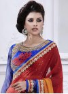 Faux Chiffon Embroidered Work Contemporary Style Saree For Ceremonial - 1