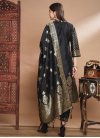 Woven Work Jacquard Silk Readymade Salwar Kameez - 1