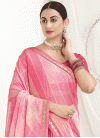 Faux Chiffon Digital Print Work Off White and Pink Traditional Designer Saree - 2