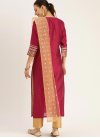 Brown and Rose Pink Readymade Designer Salwar Suit - 1