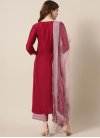 Crimson and Pink Readymade Designer Suit - 1