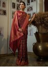Art Silk Purple and Rose Pink Designer Traditional Saree For Festival - 1