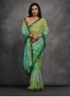 Faux Georgette Trendy Classic Saree For Ceremonial - 3
