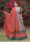 Woven Work Readymade Classic Gown - 4