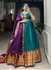 Woven Work Readymade Long Length Gown - 1