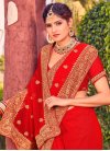 Embroidered Work Georgette Traditional Designer Saree For Ceremonial - 1