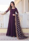 Faux Georgette Sequins Work Readymade Floor Length Gown - 1