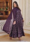 Faux Georgette Embroidered Work Readymade Classic Gown - 4