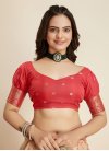 Beige and Red Woven Work Designer Traditional Saree - 2